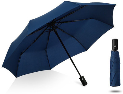 Conquest Auto Open And 3 Fold Umbrella For Protection Against Rain Sun&UV Rays with cover Umbrella(Blue)