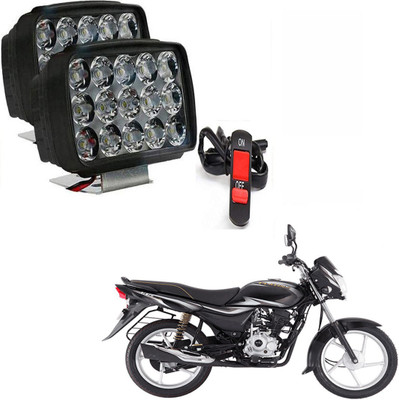 BR TrendZ DC Power Waterproof 15 LED Fog Head Lamp, (Pack of 2, Free On/Off Switch)-014 Fog Lamp Motorbike LED for Bajaj (12 V, 15 W)(Platina, Pack of 3)