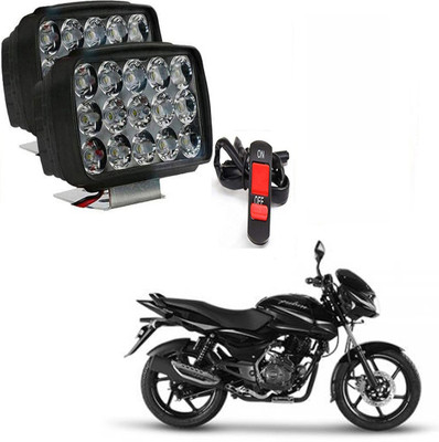 RWT DC Power Waterproof 15 LED Fog Head Lamp, (Pack of 2, Free On/Off Switch)-119 Fog Lamp Motorbike LED for Bajaj (12 V, 15 W)(Pulse, Pack of 3)
