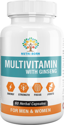 nutriborn Multivitamin with Probiotics, Supports Immunity and Gut health(2 x 60 Capsules)