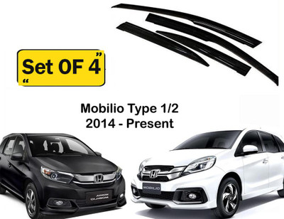 KRISHNA AUTO For Non-convertibles Front, Rear Wind Deflector(Tinted Honda Mobilio)