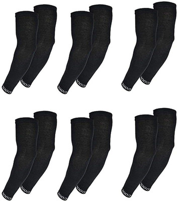 Pranavi Collection Cotton Arm Sleeve For Men & Women(Free, Black)