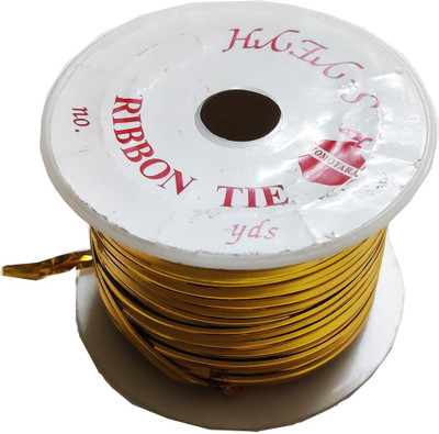 Dhinchak Twist N Tie Wire 100 Yards Pack of 1pc golden color for Art craft multipurpose