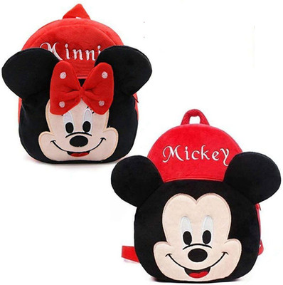 Bluemoon BM-combo of 2 red mickey, red minnie_1225 12 L Backpack(Red, Red)