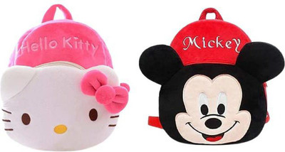 A Little Swag BM-combo of 2 pink hello kitty, red minnie_1248 12 L Backpack(Pink, Red)