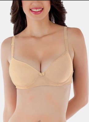 glacier enterprise Women Balconette Heavily Padded Bra(Beige)