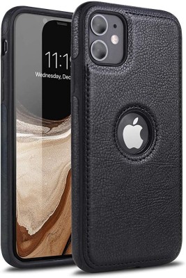 Coverskart Back Cover for APPLE iPhone 11, Luxury Leather Case(Black, Dual Protection, Pack of: 1)