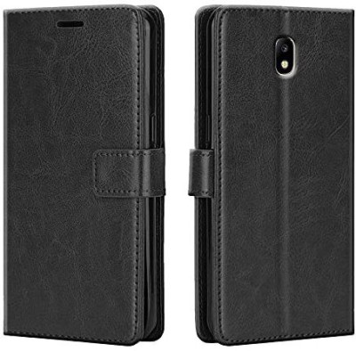ONCRAVES Flip Cover for Samsung Galaxy J7 Pro (Black, Cases with Holder)(Black, Dual Protection, Pack of: 1)