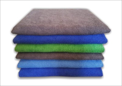 SoftSwiss Microfiber Cleaning Cloth 300GSM Pack of 6 Wet and Dry Microfiber Cleaning Cloth(6 Units)