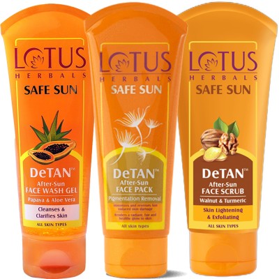 LOTUS HERBALS Safe Sun Tan-Free Combo(3 Items in the set)