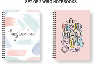 Papco Notebooks A5 Diary Ruled 144 Pages(Multicolor, Pack of 2)