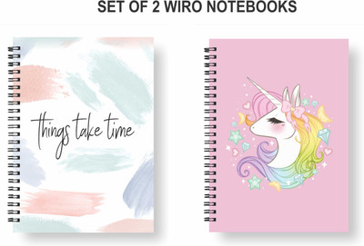 Papco Notebooks A5 Diary Ruled 144 Pages(Multicolor, Pack of 2)
