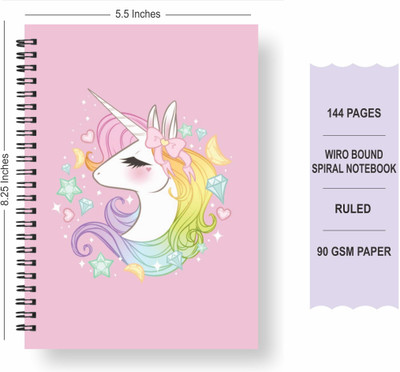 Papco Notebooks A5 Diary Ruled 144 Pages(Multicolor, Pack of 3)