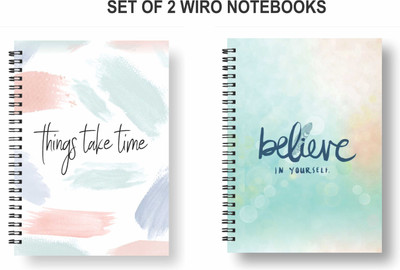 Papco Notebooks A5 Diary Ruled 144 Pages(Multicolor, Pack of 2)