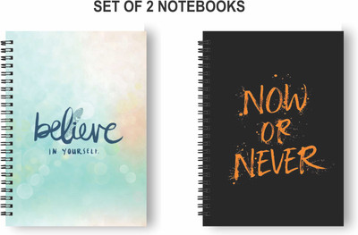 Papco Notebooks A5 Diary Ruled 144 Pages(Multicolor, Pack of 2)