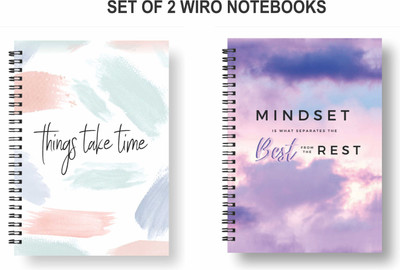 Papco Notebooks A5 Diary Ruled 144 Pages(Multicolor, Pack of 2)
