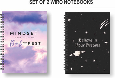 Papco Notebooks A5 Diary Ruled 144 Pages(Multicolor, Pack of 2)
