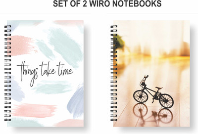 Papco Notebooks A5 Diary Ruled 144 Pages(Multicolor, Pack of 2)