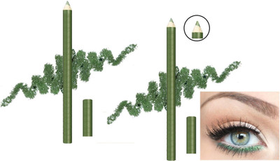 GFSU Multi purpose Smoky Green kajal & eyeliner pencil Combo 4 g(Green)