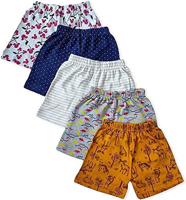 Zipwell Short For Baby Boys & Baby Girls Casual Solid Cotton Blend(Multicolor, Pack of 5)