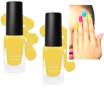 Latixmat High Pigmented & Long Stay Unique Dull Matte Yellow Nail Polish combo YELLOW(Pack of 2)