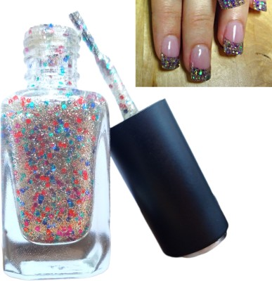 Emijun Best Unique Nail Paint HD Shine Quick Dry Long Stay Glitter Rainbow Nail Paint RAINBOW