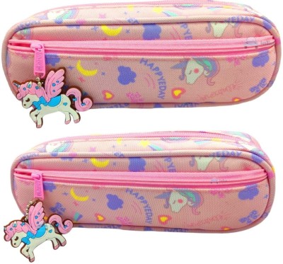 FunBlast Unicorn Pouch Unicorn Case-Pink Art Polyester Pencil Box(Set of 1, Pink)