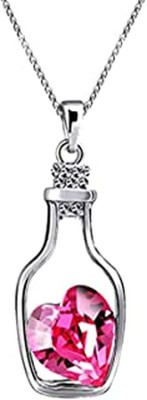 Ruhi Collection Allure Charming Pendant Chain Necklace Silver Stainless Steel Pendant