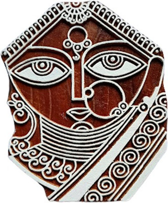 skart wooden printing block stamp face 6*5 inch Printing Blocks(Pack of 1)