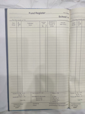 R K SALES School Funds Register R K School Funds Register 120 Pages, Pack of 1 1-Part Record keeping Book(1 Sets)