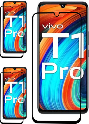 ISAAK Edge To Edge Tempered Glass for Vivo T1 Pro 5G Edge to Edge, Full Glue, 11D Tempered Glass(Pack of 3)