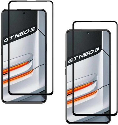 ISAAK Edge To Edge Tempered Glass for Realme GT Neo3 5G Edge to Edge, Full Glue, 11D Tempered Glass(Pack of 2)