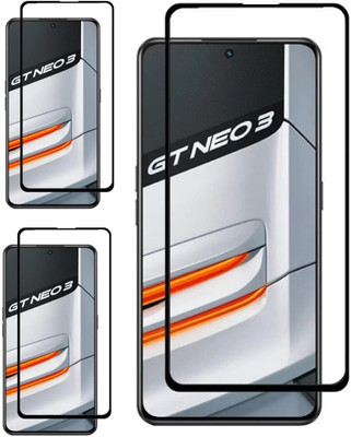 ISAAK Edge To Edge Tempered Glass for Realme GT Neo3 5G Edge to Edge, Full Glue, 11D Tempered Glass(Pack of 3)