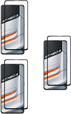 ISAAK Edge To Edge Tempered Glass for Realme GT Neo3 5G Edge to Edge, Full Glue, 11D Tempered Glass(Pack of 3)