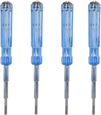 Exotic Arcade Line Tester with ScrewSpring Steel Rod ScrewDriver with Bulb Tester| Pack of 4 | Standard Screwdriver Set(Pack of 4)