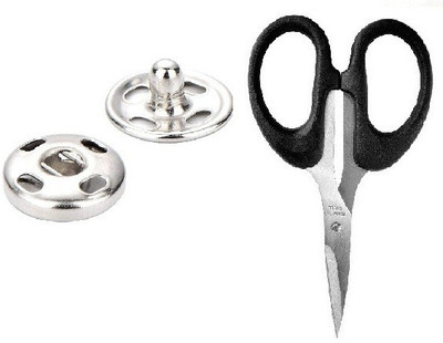 Kunfaya 20 Tich Button + 1Pc Easy Grip Scissor Sewing Kit