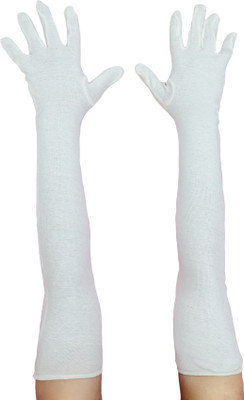 MUKHAKSH Cotton Arm Sleeve For Men & Women(Free, White)