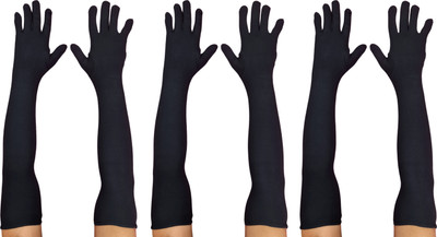 MUKHAKSH Cotton Arm Sleeve For Men & Women(Free, Black)