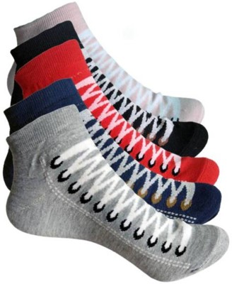 VOICI Unisex Self Design Ankle Length(Pack of 5)