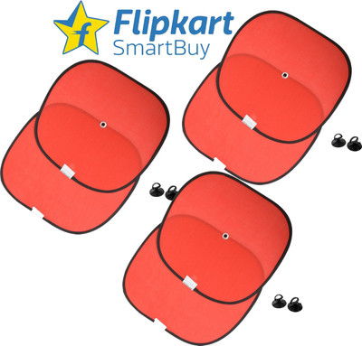 Flipkart SmartBuy Side Window Sun Shade For Universal For Car Universal For Car(Red)