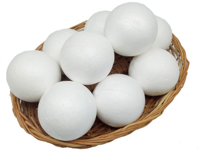 PRANSUNITA 12 Pcs Craft Styrofoam White Smooth Balls for DIY Crafts & Solar System Models