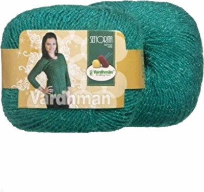 Vardhman Senorita 200 gm Wool Ball Hand Knitting Wool/Art Craft Soft Fingering Crochet Hook Yarn (dark Green)