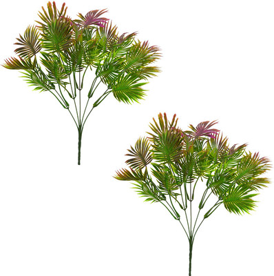 decormasters artificial plant banana leaves bunch without pot Wild Artificial Plant(40 cm, Purple)