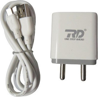 RD 18 W 2.4 A Wall Charger for Mobile with Detachable Cable(White, Cable Included)
