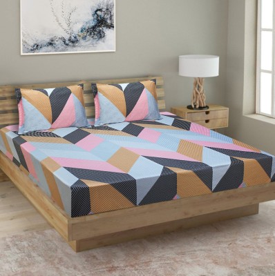 Flipkart SmartBuy 144 TC Cotton King Striped Flat Bedsheet(Pack of 1, Multicolor)