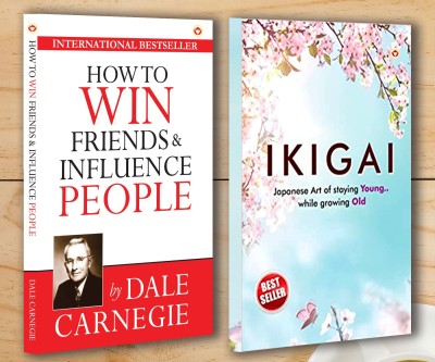 Motivational Books In English|Self help books In English|- How to Win Friends & Influence People + Ikigai : Japanese Art of staying Young.. While growing Old (Set of 2 books)(Paperback, Dale Carnegie, Keira Miki)