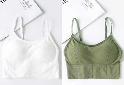 Vinbila Casual Solid Women White, Green Top