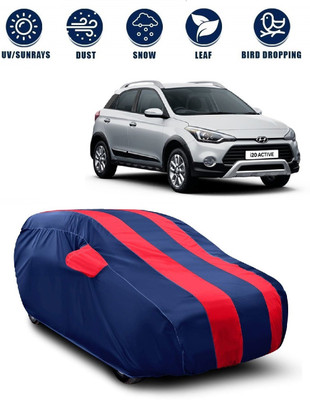BOWRAIN Car Cover For Hyundai i20 Active (With Mirror Pockets)(Red, Blue)