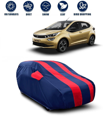 BOWRAIN Car Cover For Tata Altroz (With Mirror Pockets)(Red, Blue)