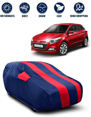 BOWRAIN Car Cover For Hyundai Elite i20 (With Mirror Pockets)(Red, Blue)